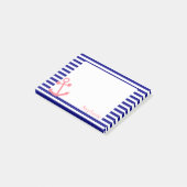 Aangepast marineblauw en Blush roze nicht Post-it® Notes (Schuin)
