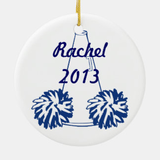 Aangepast marineblauw-ornament keramisch ornament