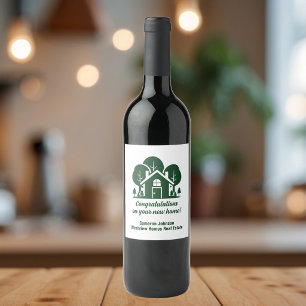 Aangepast marketingmateriaal voor onroerend goedbe wijn etiket