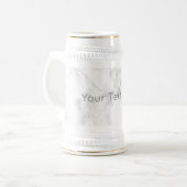 Aangepast marmer Modern Stein - White/Gold Bierpul (Voorkant links)