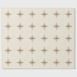 Aangepast Marokkaans geometrisch borduurpatroon ku Cadeaupapier