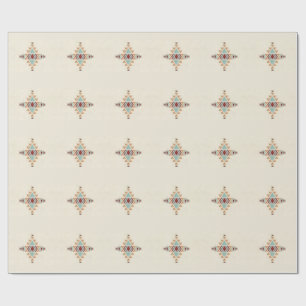 Aangepast Marokkaans geometrisch borduurpatroon ku Cadeaupapier