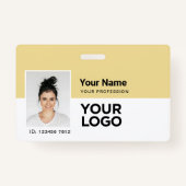 Aangepast medewerker | Fotobalie of Qr Code Logo N Badge (Voorkant)