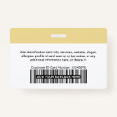 Aangepast medewerker | Fotobalie of Qr Code Logo N Badge (Achterkant)