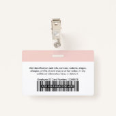 Aangepast medewerker | Fotobalk of Qr Code Logo Na Badge (Achterkant met clip)