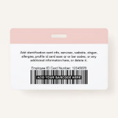 Aangepast medewerker | Fotobalk of Qr Code Logo Na Badge (Achterkant)