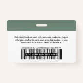 Aangepast medewerker | Fotobalk of Qr Code Logo Na Badge (Achterkant)