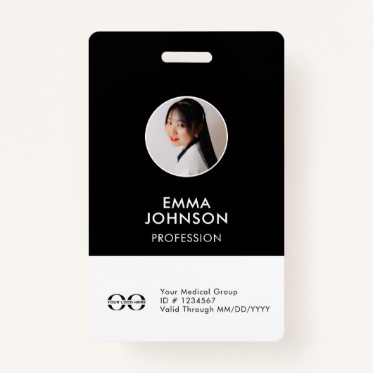 Aangepast medisch personeel Foto ID Badge (Voorkant)