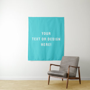 Aangepast Medium Tapestry – Cyaan-Blauw & Geperson Wandkleed