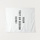 Aangepast Medium Tapestry – Wit & Gepersonaliseerd Wandkleed (Voorkant (horizontaal))