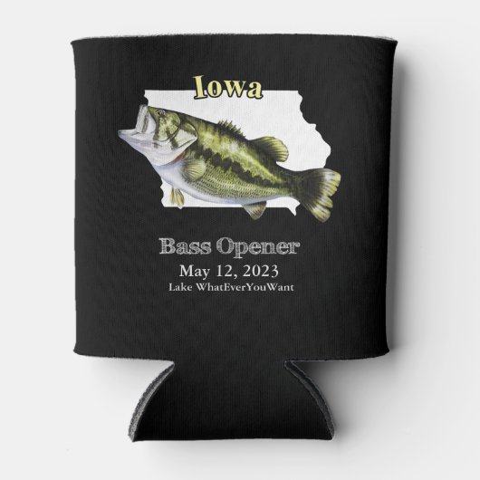 Aangepast meer/Datum Iowa Bass Open Dark Koelbox Blikjeskoeler (Voorkant)