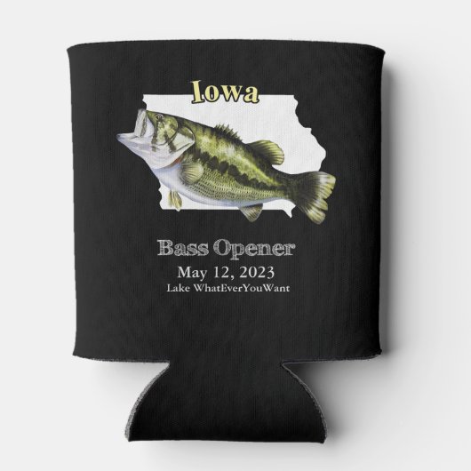 Aangepast meer/Datum Iowa Bass Open Dark Koelbox Blikjeskoeler (Achterkant)
