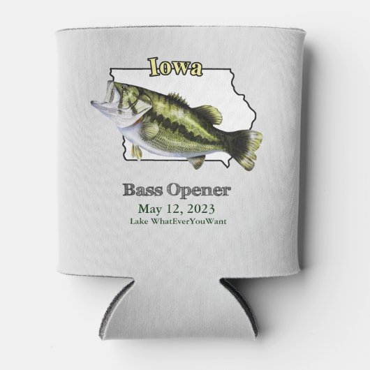 Aangepast meer/Datum Iowa Bass Open Light Blikjeskoeler (Voorkant)