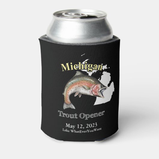 Aangepast meer/Datum Michigan Trout Open Dark Blikjeskoeler (Blikje Achterkant)