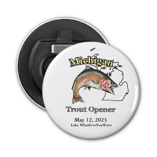 Aangepast meer/Datum Michigan Trout Opener (Voorkant)