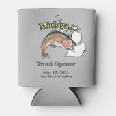 Aangepast meer/Datum Michigan Trout Opener Light Blikjeskoeler (Voorkant)