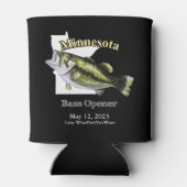Aangepast meer/Datum Minnesota Bass Opener Donker Blikjeskoeler (Achterkant)