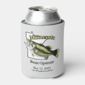 Aangepast meer/Datum Minnesota Bass Opener Light Blikjeskoeler (Blikje Voorkant)