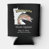 Aangepast meer/Datum minnesota forel opener donker Blikjeskoeler (Voorkant)