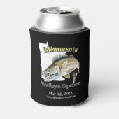 Aangepast meer/Datum Minnesota Walleye Open Dark Blikjeskoeler (Blikje Achterkant)