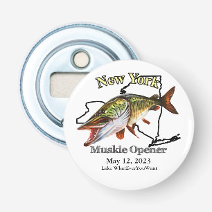 Aangepast meer/Datum New York Muskie Open Button Flesopener