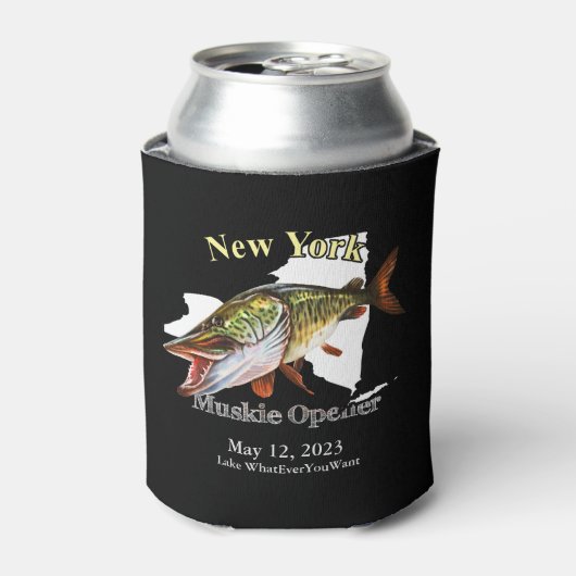 Aangepast meer/Datum New York Muskie Open Dark Blikjeskoeler (Blikje Voorkant)