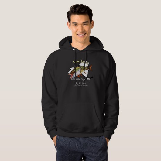 Aangepast meer/Datum New York Muskie Open Dark Hoodie (Voorkant volledig)