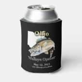 Aangepast meer/Datum Ohio Walleye Open Dark Blikjeskoeler (Blikje Achterkant)