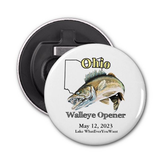 Aangepast meer/Datum Ohio Walleye Opener (Voorkant)