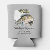 Aangepast meer/Datum Ohio Walleye Opener Light Blikjeskoeler (Achterkant)