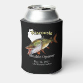 Aangepast meer/Datum Wisconsin Muskie Open Dark Blikjeskoeler (Blikje Achterkant)