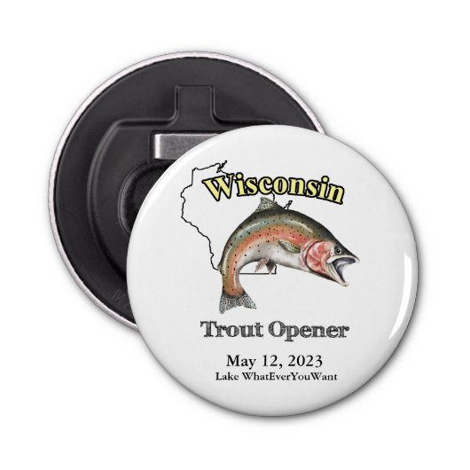 Aangepast meer/Datum Wisconsin Trout Opener (Voorkant)