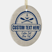 Aangepast meer, strand- en bootantenanker keramisch ornament (Rechts)