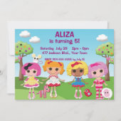 Aangepast meisje Ragdoll Birthday Party Kaart (Voorkant)