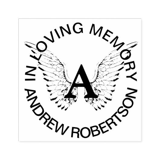 Aangepast Memorial Monogram Rubberstempel (Afrduk)