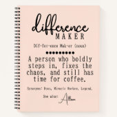 Aangepast Mentor Waarderingsjournaal, Cadeau voor  Notitieboek (Voorkant)