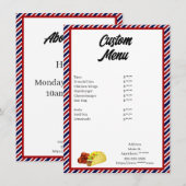 Aangepast menu (Voorkant / Achterkant)