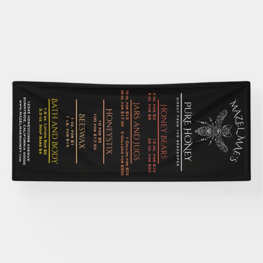 Aangepast menu Aangepaste naald Spandoek (Horizontaal)