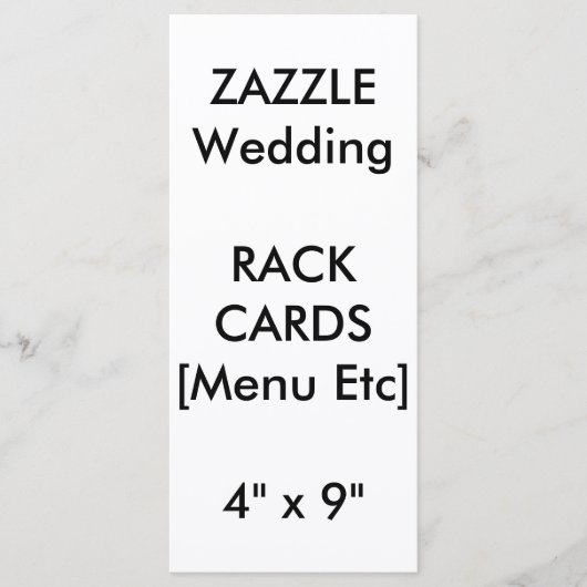 Aangepast menu en programmakaarten 9-inch x4-inch  (Voorkant)