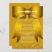 Aangepast menu voor goudkerstdinnen (Voorkant / Achterkant)