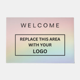 Aangepast merk Business Logo Company Rainbow Deurmat