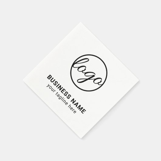 Aangepast merk Eenvoudig Bedrijf Logo Servet (Hoek)