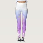 Aangepast merk Elegant Waterverf Boeket Design Leggings (Voorkant)