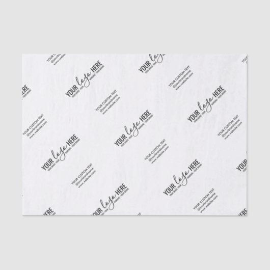 Aangepast merk Logo Business Company Packaging Tissuepapier (Voorkant)