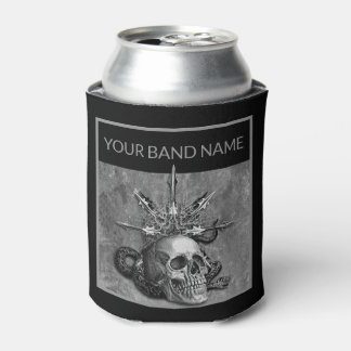 Aangepast merk Merch Skull Rock Musician Metal Mus Blikjeskoeler