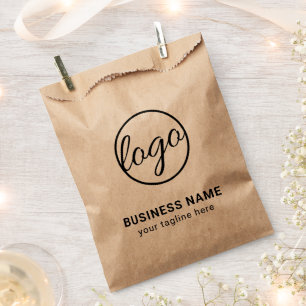 Aangepast merk Simple Company Rustic Business Logo Bedankzakje