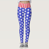 Aangepast merk USA Stars and Stripes Leggings (Voorkant)