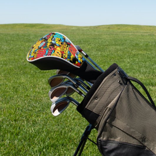 Aangepast merk VADER-cadeau - Strips Superheld Fun Golfheadcover (Insitu)