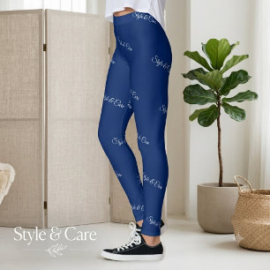 Aangepast merknaam patroon stijlvol navy leggings