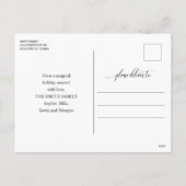 Aangepast, Merry kerstscript fotobedekking, Feestdagenkaart (Achterkant)